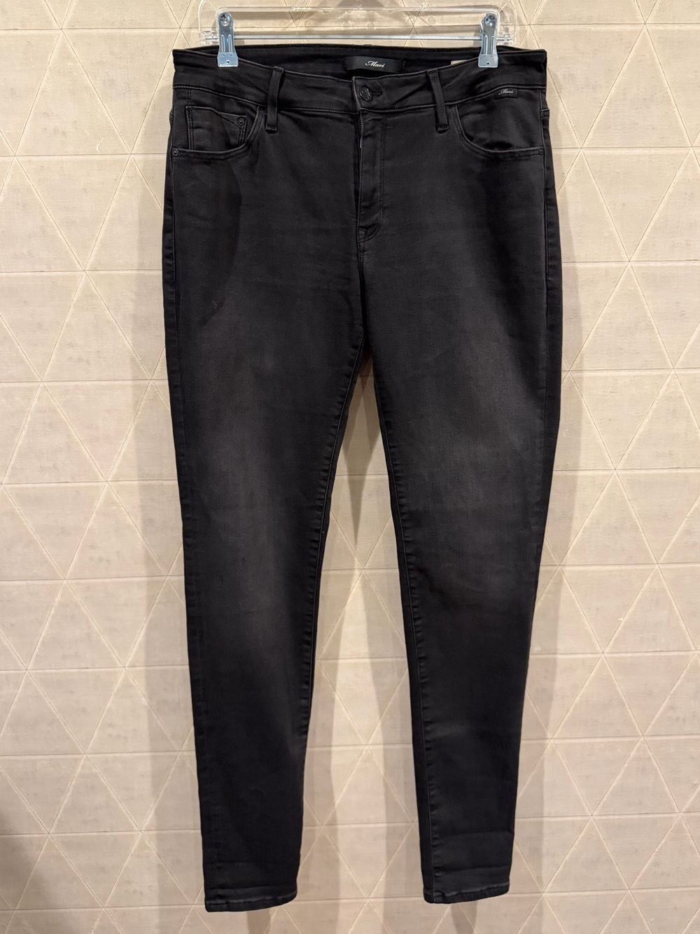 Mavi Jeans Co Black Alexa Mid-Rise Skinny Pants Stretch 32 34
